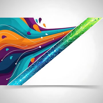 Colorful abstract digital art of a futuristic car.