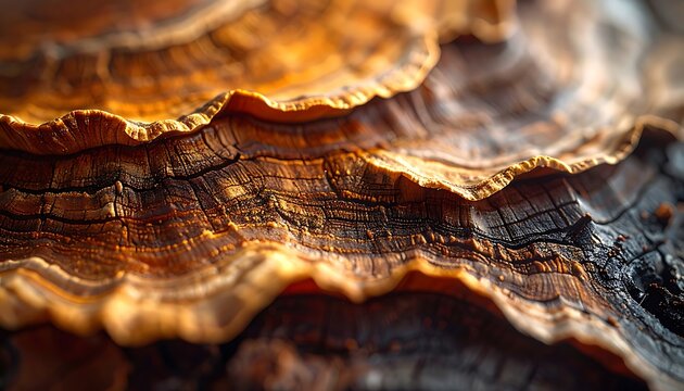 Close-up of textured tree fungus growth.