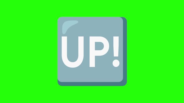 Up Icon Green Screen Animation