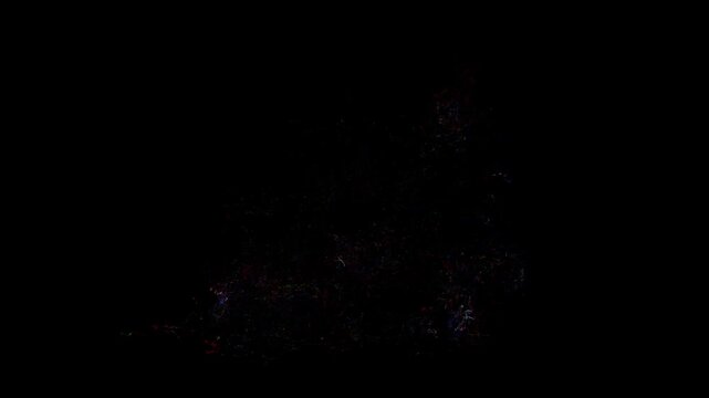 abstract explosions with strings with particles