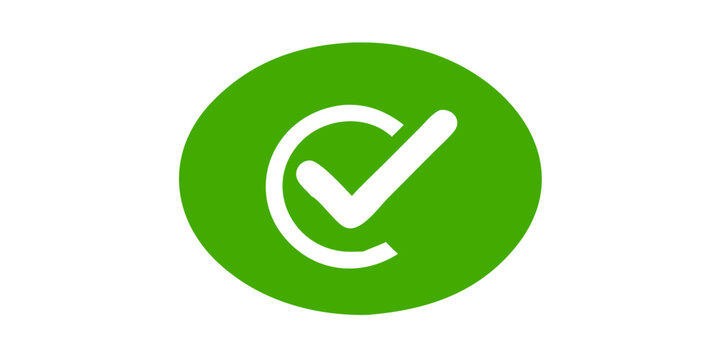 Checkmark icon in a green circle with transparent background