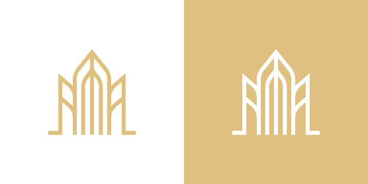 logo design building mosque design vector icon symbol idea