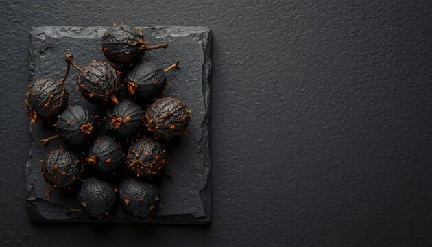 Luxury Spice Advertisement of Tailed Kabab Chini Berries on Slate Slab