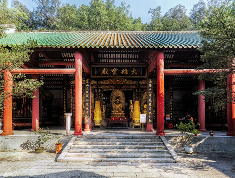 Lubao town, Sanshui district, Foshan city, Guangdong, China. Xujiang Ancestral Temple (1268). As the oldest temple in Sanshui it was announced as a key cultural relic protection unit.