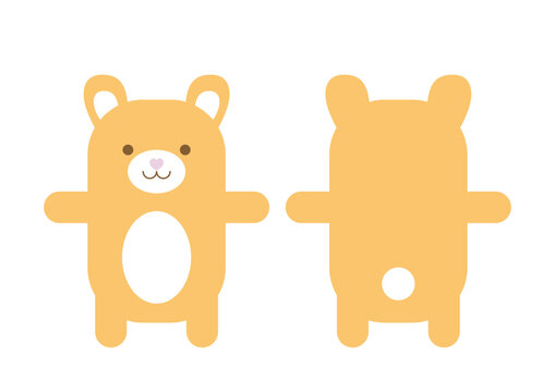 cute cartoon bear. Vector illustration on a white background.
