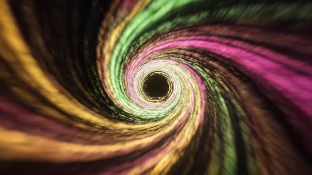 Abstract colorful spiral motion blur background in vibrant neon hues