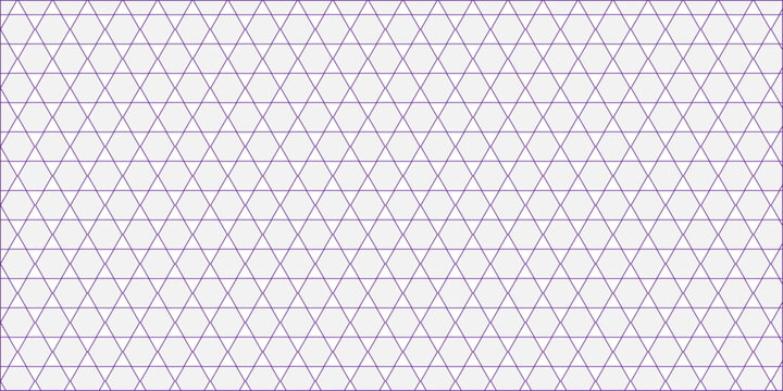 Abstract geometric hexagon triangle tessellation seamless vector pattern with purple lattice grid design for modern decorative backgrounds and textures