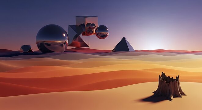 Astronaut standing on Mars surface at sunset.