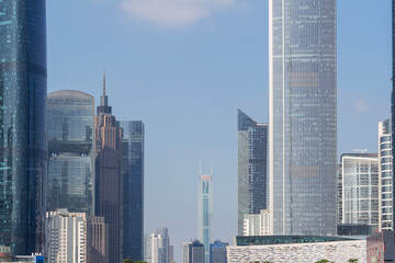 Fototapeta premium skyscrapers in Guangzhou’s Zhujiang New Town CBD