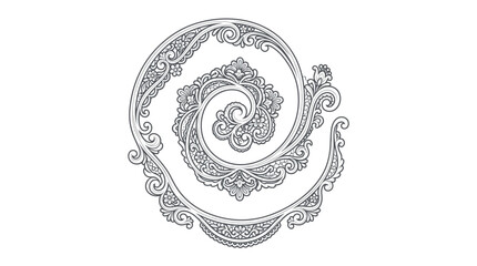 Elegant Swirl Flourish Design - Vintage Decorative Element © Muh