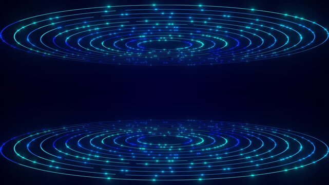 Binary Code Wave Data Flow Cyber Technology Video Background