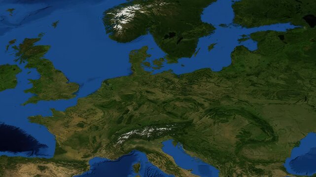 Satellite Map Zoom Animation From World View To Copenhagen Denmark