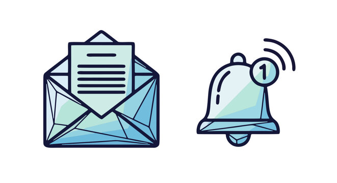 Digital Mail and Notification Alert Concept