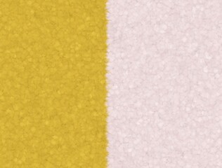 Fototapeta premium Bright yellow meets soft pink in textured split. Texture feels plush, gentle, and inviting. Ideal for design, branding, or mood-setting visuals. Color contrast evokes calmness and creativity