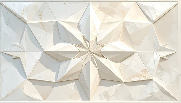 Elegant white origami star pattern for design and decoration