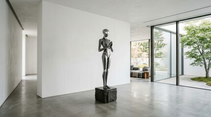 Fototapeta premium Modern Art Installation in Elegant Minimalist Interior Space
