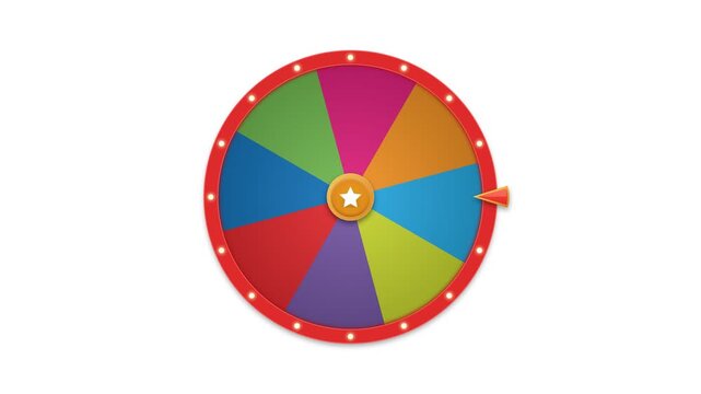 Seamless Looping Vector Prize Wheel -  Classic Motion Background 4K 60fps