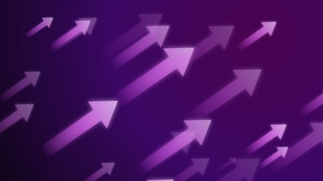Seamless Looping Tech Arrows Growth -  Magenta Motion Background 4K 60fps
