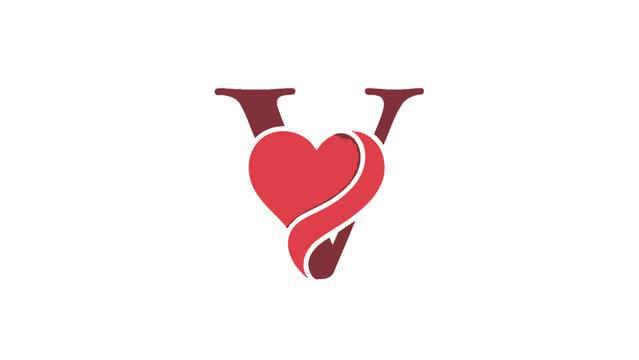 Red Heart with Horns Symbol.