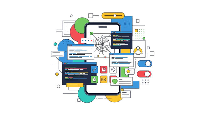 Smartphone App Development Interface.