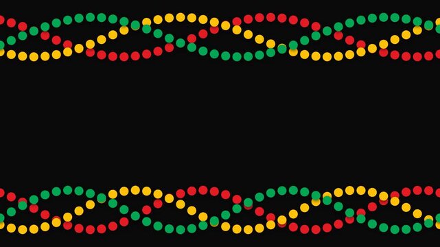 Seamless Looping Juneteenth -  Wavy Dots Motion Background 4K 60fps