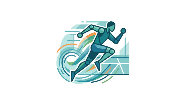 Dynamic Runner Sprinting Illustration