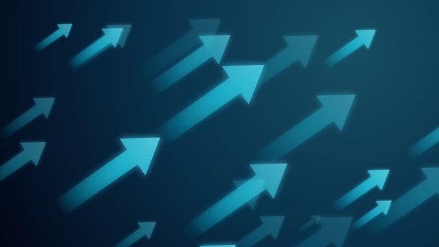 Seamless Looping Tech Arrows Growth Motion Background 4K 60fps