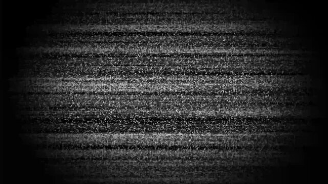 Black and White Static Noise Lines Texture television . tv screen noise glitch effect Television static noise, no signal old vintage TV.