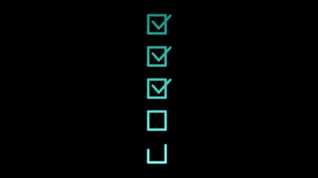 Businessman tick correct sign mark for document approve, project acceptance and quality assurance concept, checklist survey form, questionnaire checkbox online survey, 4k video.