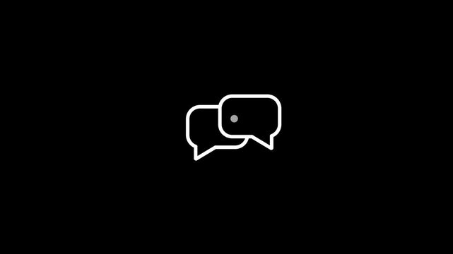 chat animated outline icon design