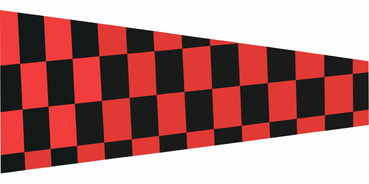 Checkered flag pattern in red and black geometric vector illustration