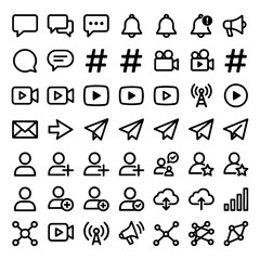 Fototapeta premium Messaging and Communication Icons
