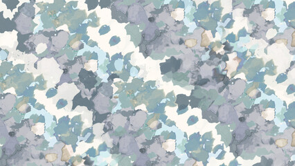 Abstract Watercolor Pebble Pattern Background in Blue and Gray © HeriJuli