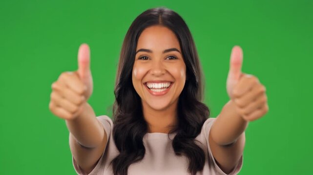 Happy Woman Giving Thumbs Up Icon Vector - Confident Young Lady Approved Gesture