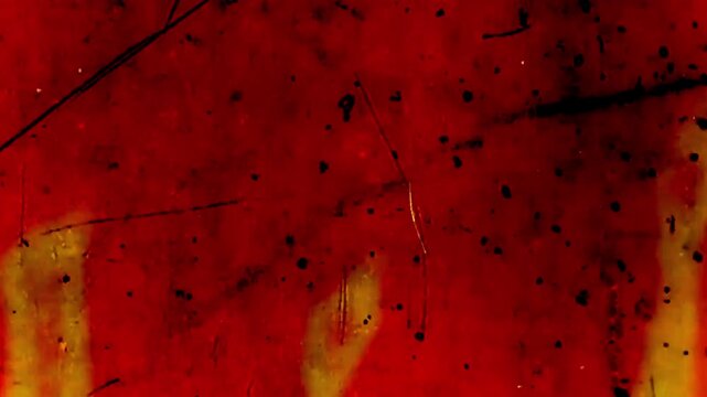 Grunge red film burn texture with dust and scratches