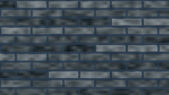 Dark grey brick wall texture background illustration