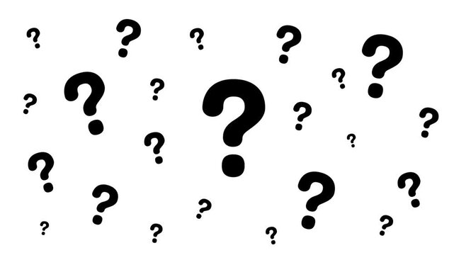 question mark animation on green background, motion graphics, 4k videos