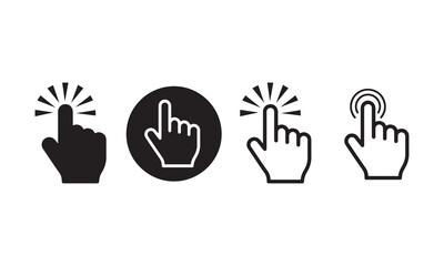 Fototapeta premium Touch, Tap & Click Gesture Icons Collection