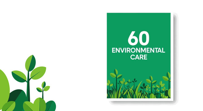 Sustainable Environmental Care Concept - Green Leaves and SDG 60