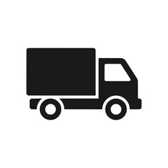 Fototapeta premium Delivery Truck Icon, Logistics Shipping Van Vector Flat Design