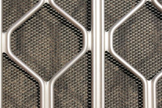 close up of metal texture of security screen door