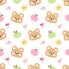 Naklejka premium seamless pattern with teddy bears