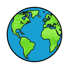 Obraz premium Green Globe Earth Vector Illustration Isolated