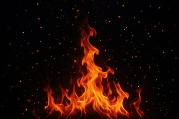 Fototapeta premium Vivid flames dance energetically upward.