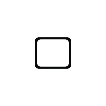 Black square isolated on white background, symbol minimal simple geometric