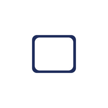 Simple black square frame on white background, minimalist geometric shape simple outline frame clean digital basic shape