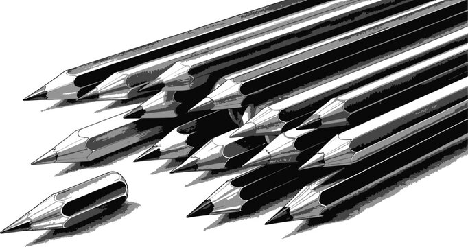 Pencils, Writing Utensils, Stationery, Office Supplies, Black Pencils, Drawing Tools