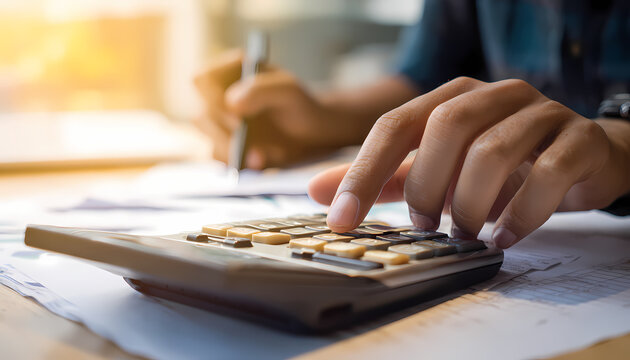 Paar mittleren Alters verwaltet Finanzen auf dem Sofa: Inflation, Budgetierung und Gruppeneinkaufsl&ouml;sungen
