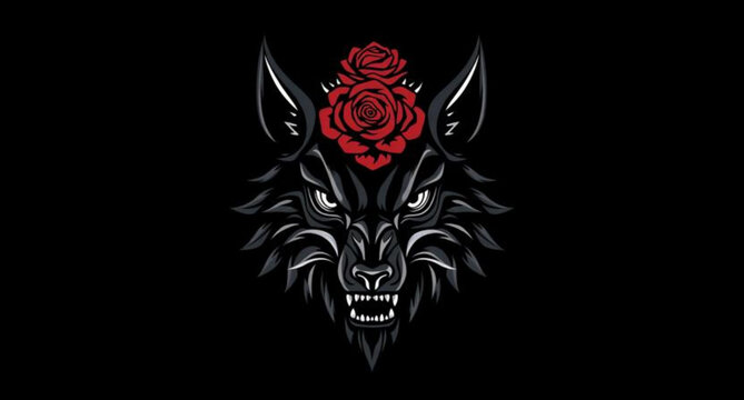 tribal wolf tribal tattoo
