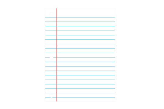 Graphic illustration of lined notebook paper background template with notebook template stationery background education document academic marginal horizontal vertical abstract copybook